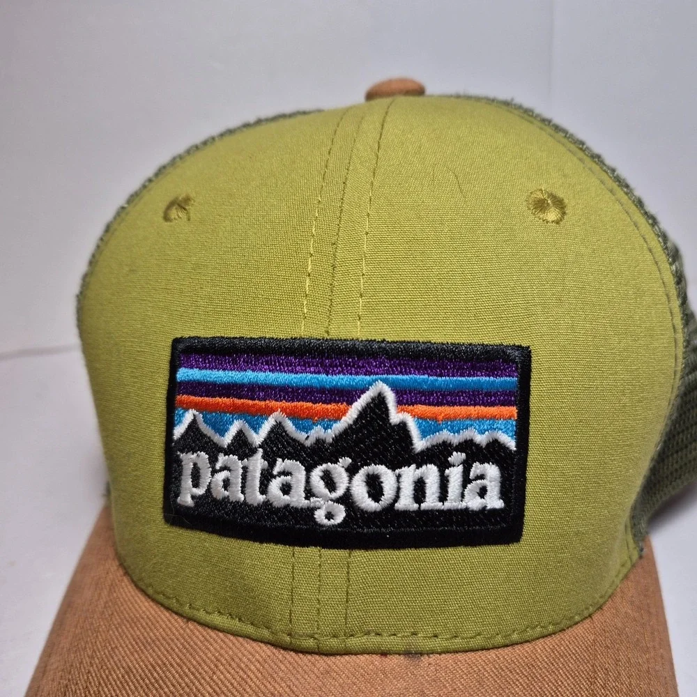 Patagonia Airfarer Hat Cap Snapback Trucker Brown Green Unisex Adult Hiking